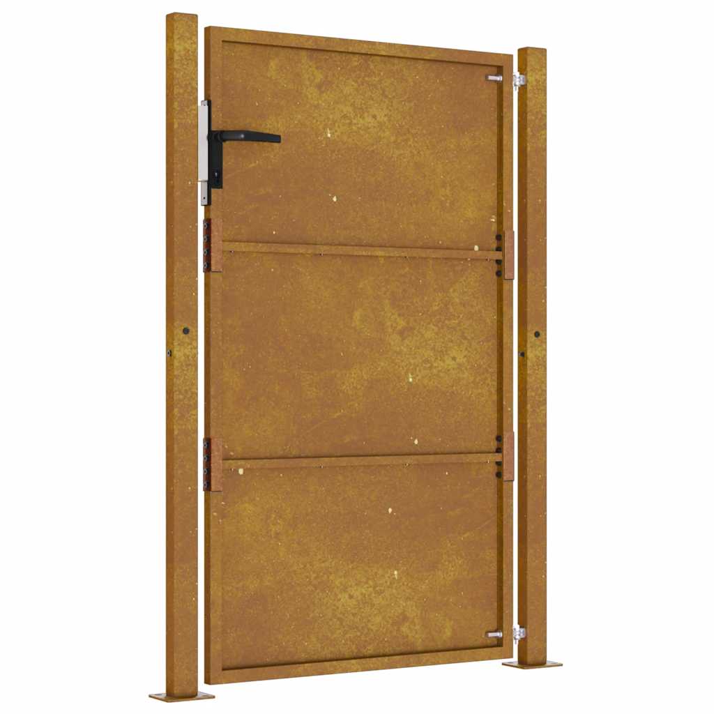 Cancello da Giardino 105x130 cm in Acciaio Corten 153204