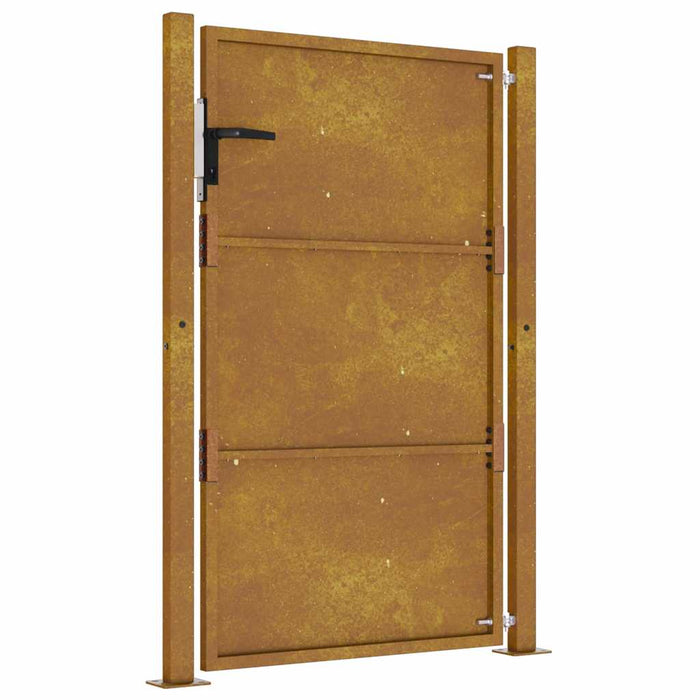 Cancello da Giardino 105x130 cm in Acciaio Corten 153204