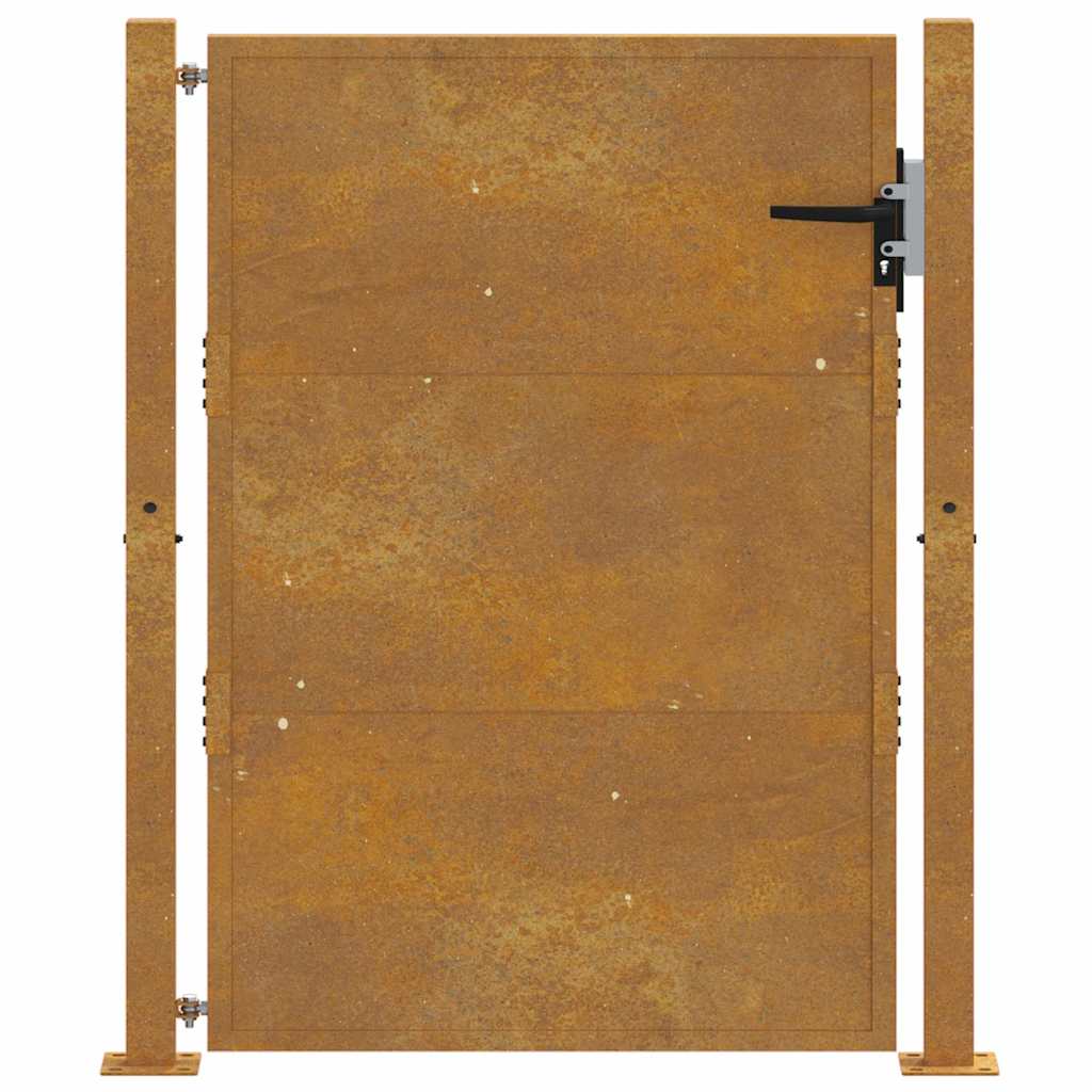 Cancello da Giardino 105x155 cm in Acciaio Corten 153205