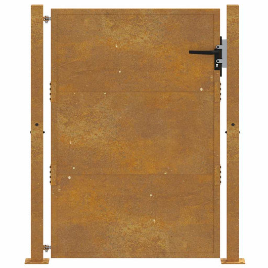 Cancello da Giardino 105x155 cm in Acciaio Corten 153205