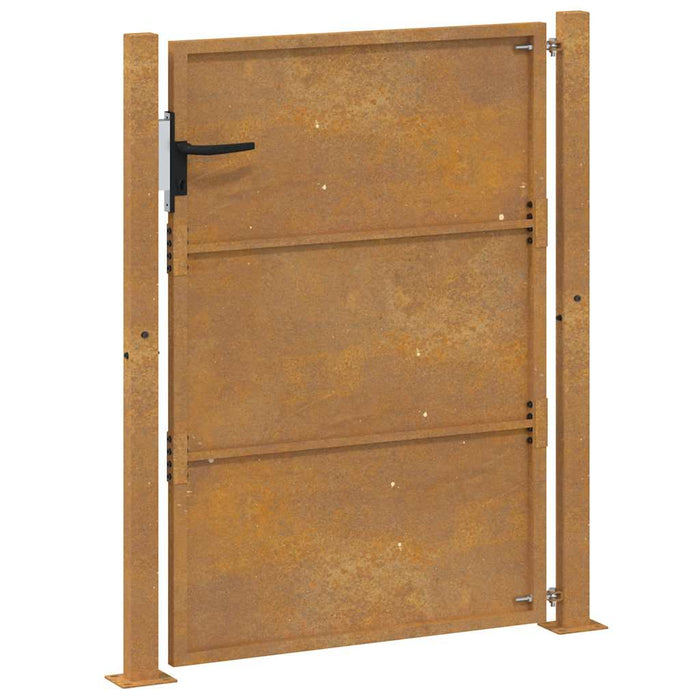 Cancello da Giardino 105x155 cm in Acciaio Corten 153205