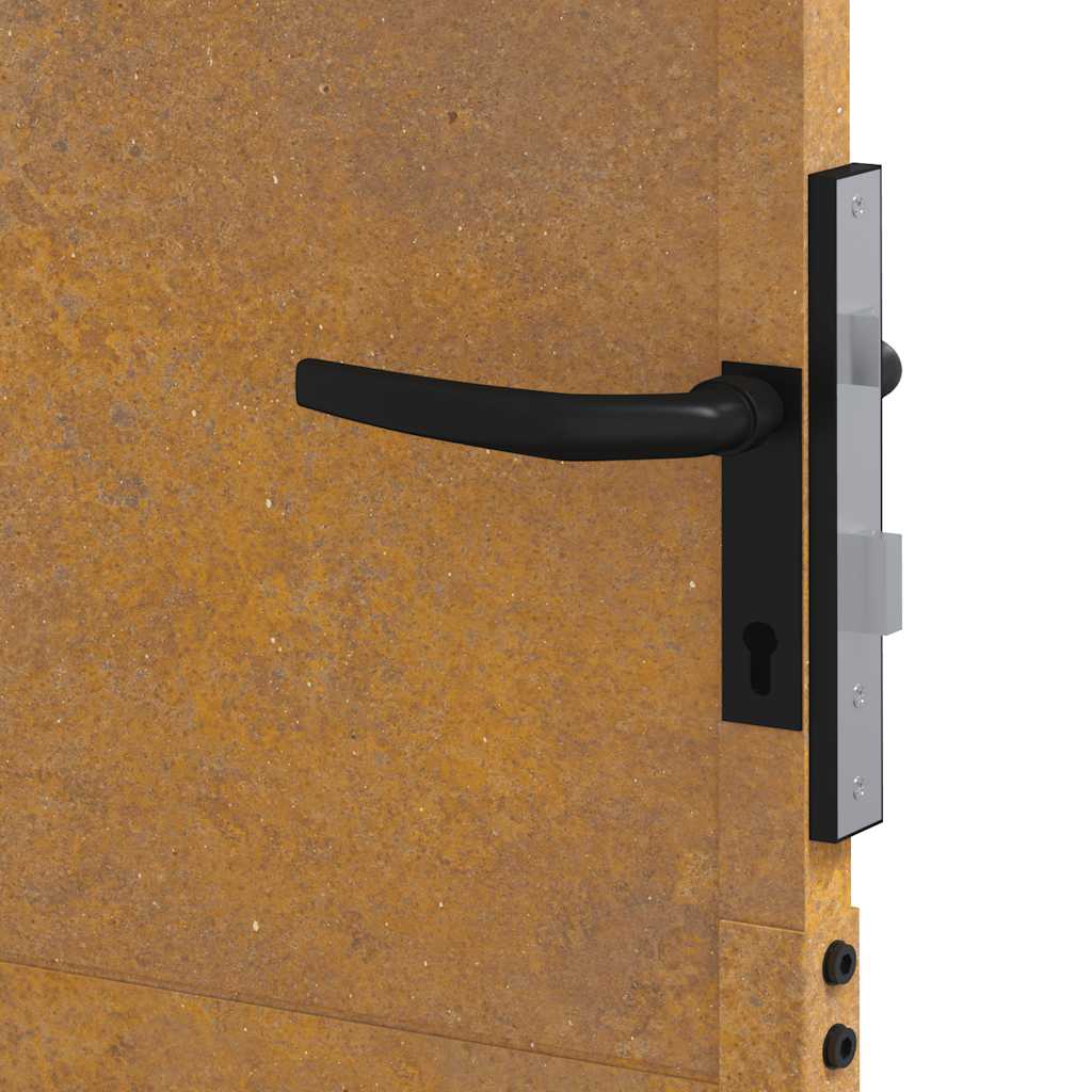 Cancello da Giardino 105x155 cm in Acciaio Corten 153205