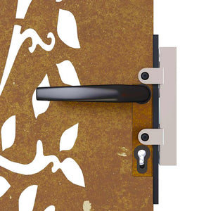 Cancello da Giardino 85x75 cm in Acciaio Corten Design Albero