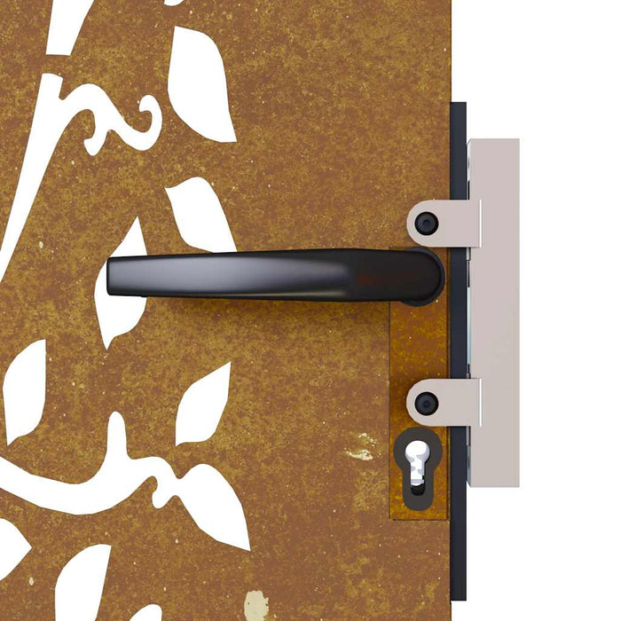 Cancello da Giardino 85x75 cm in Acciaio Corten Design Albero