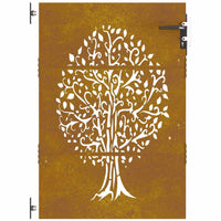 vidaXL Cancello da Giardino 85x150 cm in Acciaio Corten Design Albero