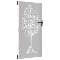 vidaXL Cancello da Giardino 85x200 cm in Acciaio Corten Design Albero