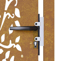Cancello da Giardino 105x80 cm in Acciaio Corten Design Albero