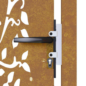 Cancello da Giardino 105x80 cm in Acciaio Corten Design Albero