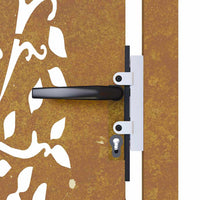 Cancello da Giardino 105x205 cm in Acciaio Corten Design Albero