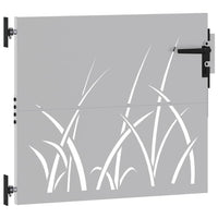 Cancello da Giardino 85x100 cm in Acciaio Corten Design Erba