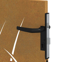 Cancello da Giardino 85x100 cm in Acciaio Corten Design Erba