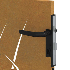 Cancello da Giardino 85x100 cm in Acciaio Corten Design Erba