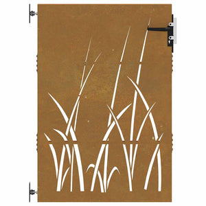 Cancello da Giardino 85x125 cm in Acciaio Corten Design Erbacod mxl 128066