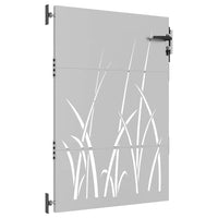 Cancello da Giardino 85x125 cm in Acciaio Corten Design Erba 153222