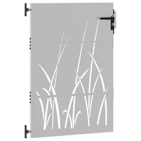 Cancello da Giardino 85x125 cm in Acciaio Corten Design Erba 153222
