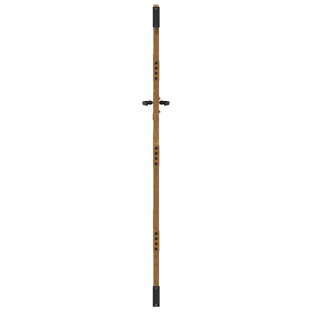 Cancello da Giardino 85x200 cm in Acciaio Corten Design Erba 153225