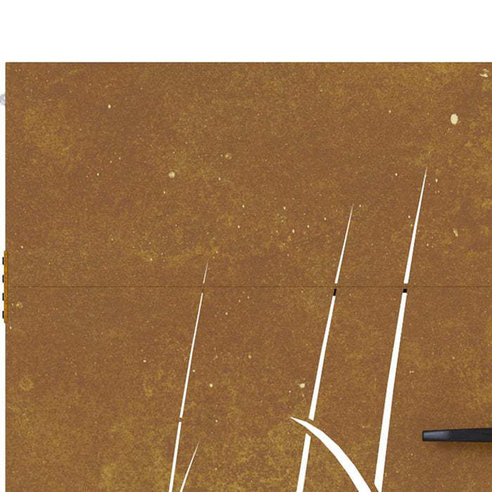 Cancello da Giardino 85x200 cm in Acciaio Corten Design Erba 153225