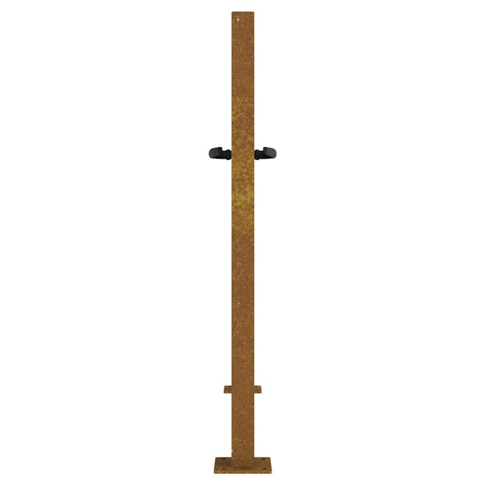 vidaXL Cancello da Giardino 105x80 cm in Acciaio Corten Design Erba