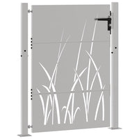 Cancello da Giardino 105x130 cm in Acciaio Corten Design Erba