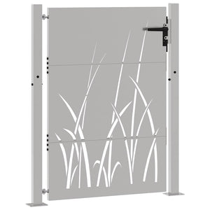 Cancello da Giardino 105x130 cm in Acciaio Corten Design Erba