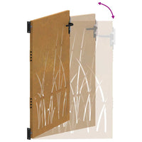 Cancello da Giardino 105x130 cm in Acciaio Corten Design Erba