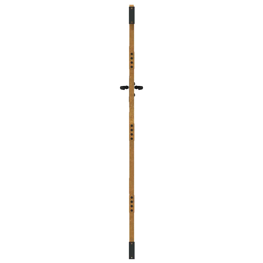 Cancello da Giardino 85x200 cm in Acciaio Corten Design Bambù