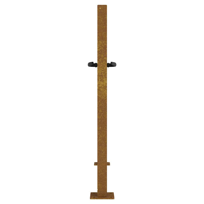 Cancello da Giardino 105x80 cm in Acciaio Corten Design Bambù