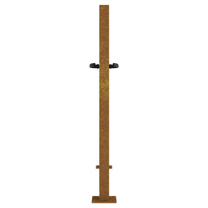 Cancello da Giardino 105x105 cm in Acciaio Corten Design Bambù 153239