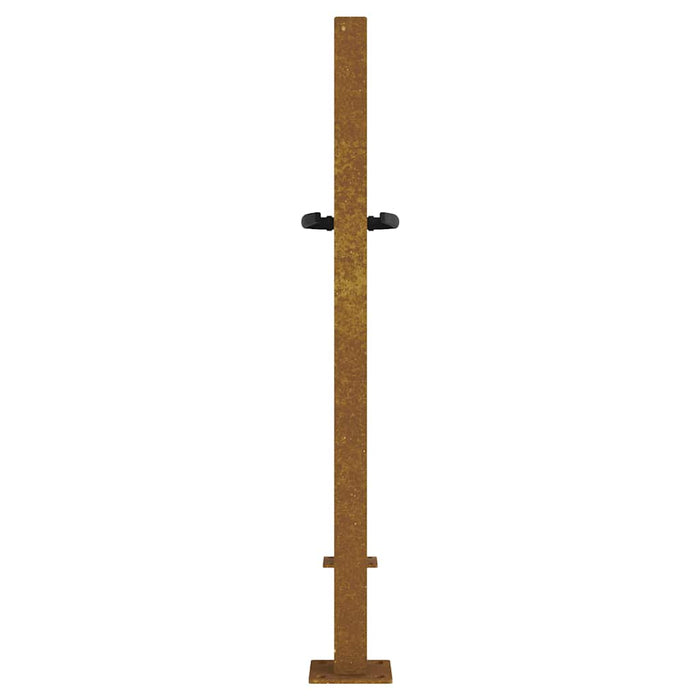 Cancello da Giardino 105x105 cm in Acciaio Corten Design Bambù 153239