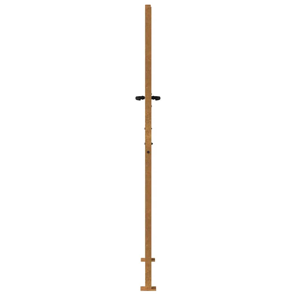 Cancello da Giardino 105x205 cm in Acciaio Corten Design Bambù 153243