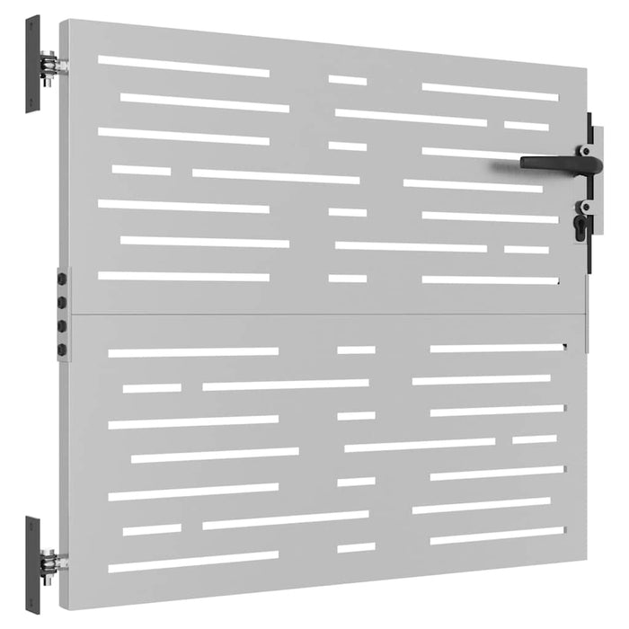 Cancello da Giardino 85x75 cm Acciaio Corten Design Quadrato 153244