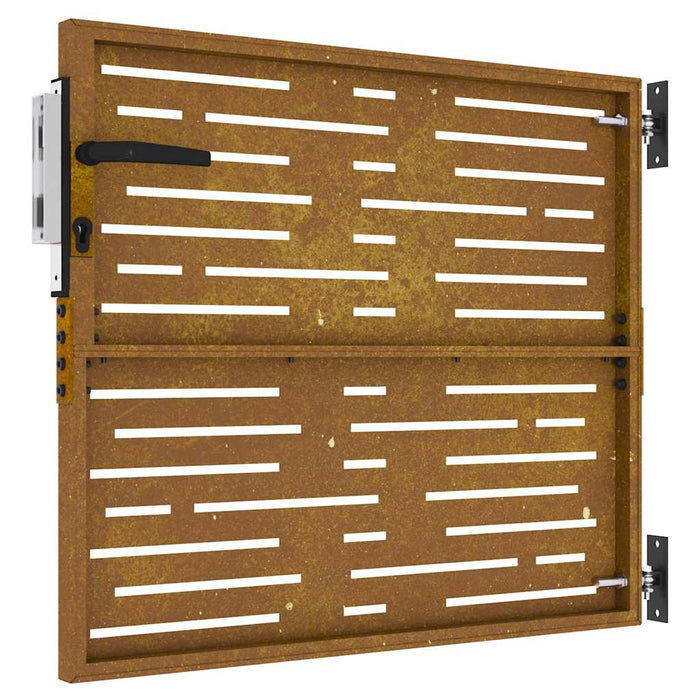 Cancello da Giardino 85x75 cm Acciaio Corten Design Quadrato