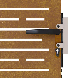 Cancello da Giardino 85x75 cm Acciaio Corten Design Quadrato