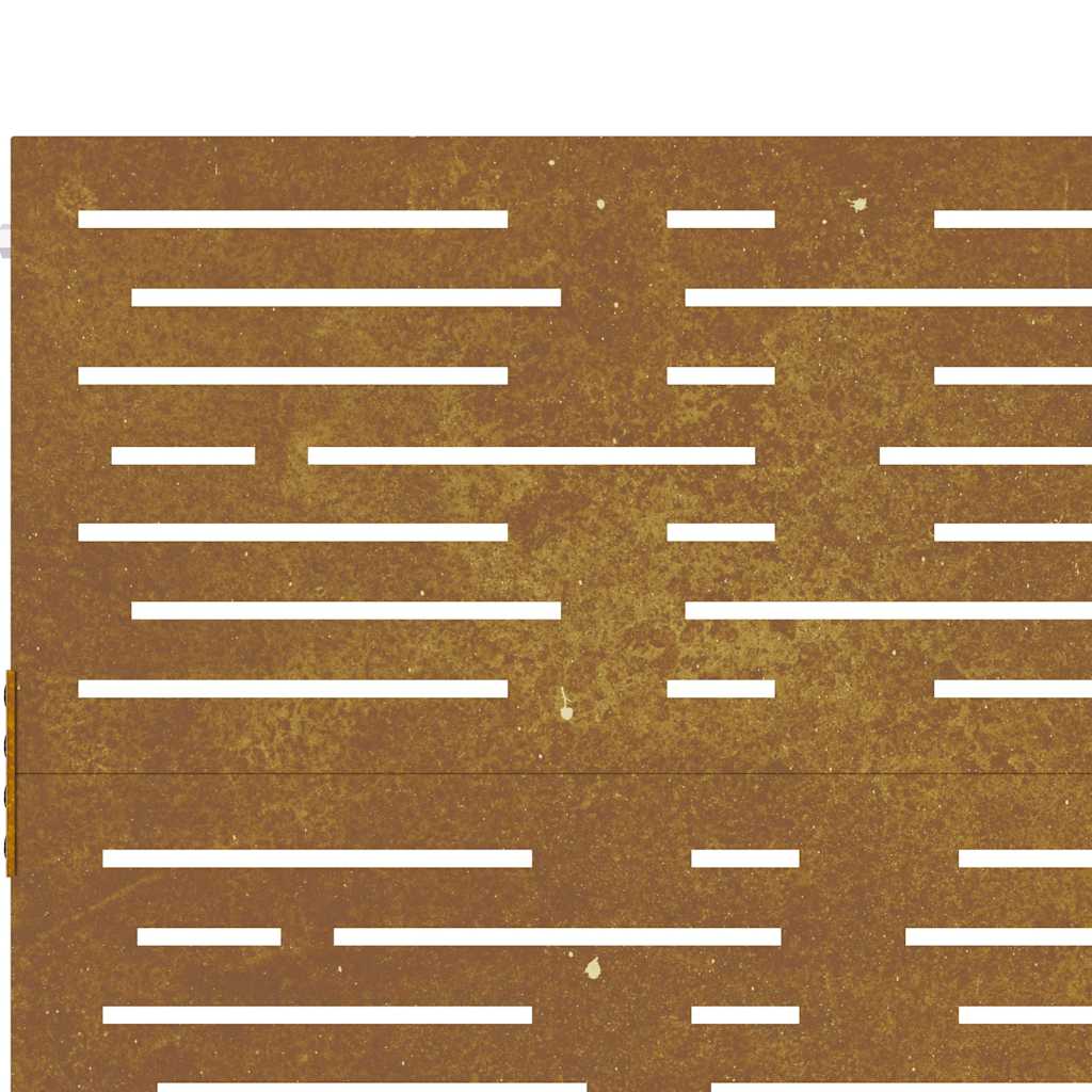 Cancello da Giardino 85x75 cm Acciaio Corten Design Quadrato