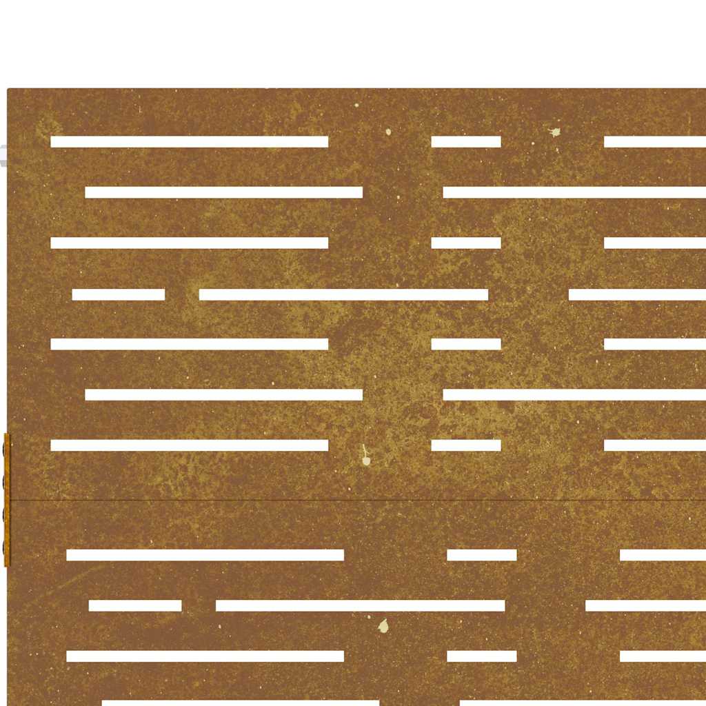 Cancello da Giardino 85x75 cm Acciaio Corten Design Quadrato 153244