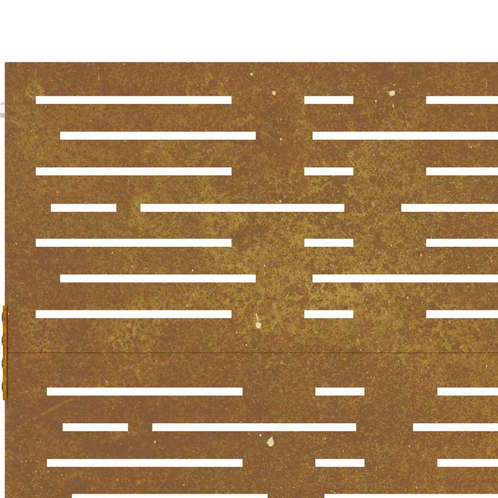 Cancello da Giardino 85x75 cm Acciaio Corten Design Quadrato 153244