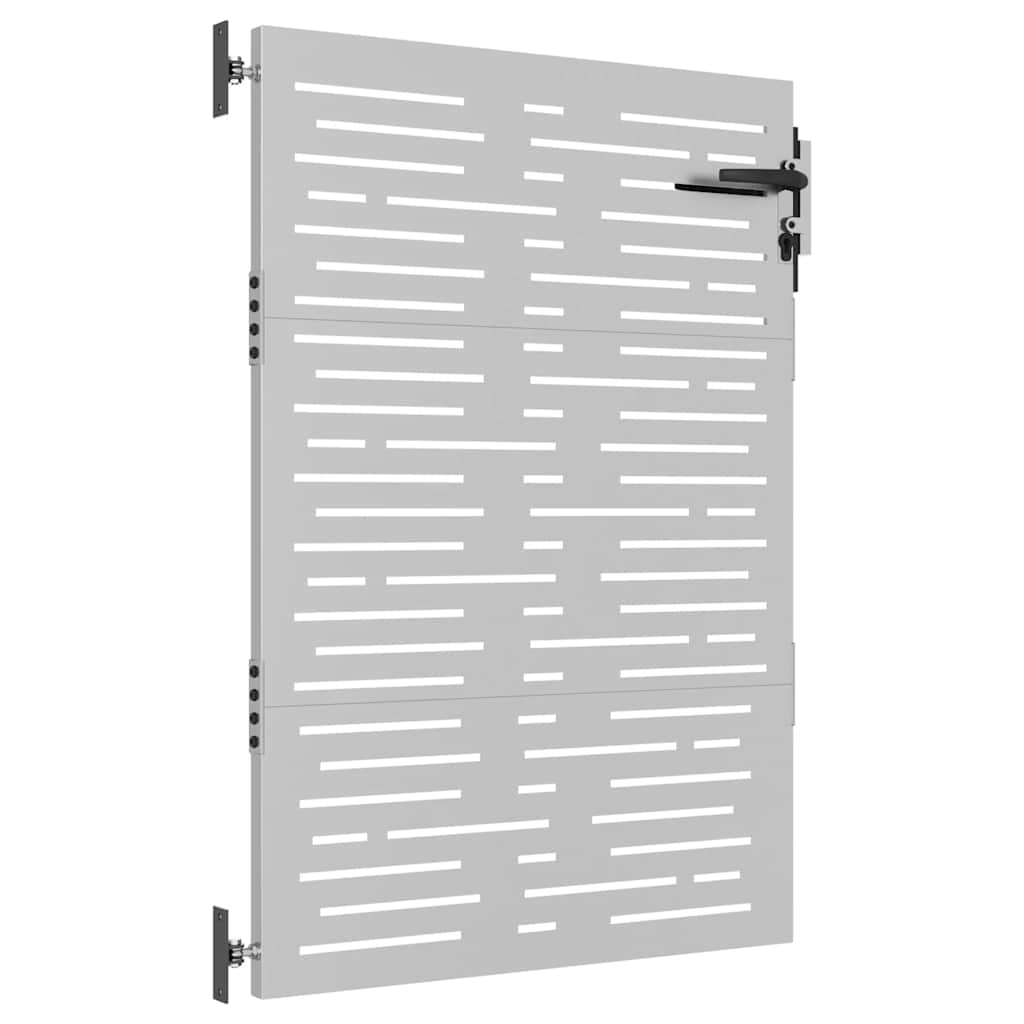 Cancello da Giardino 85x125 cm Acciaio Corten Design Quadrato 153246