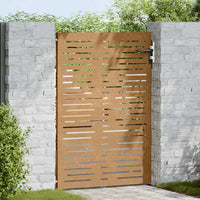 Cancello da giardino-Porta da giardino 85x125 cm Acciaio Corten Design Quadrato