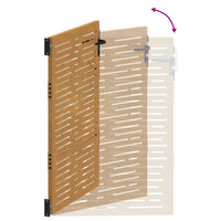 Cancello da giardino-Porta da giardino 85x125 cm Acciaio Corten Design Quadrato