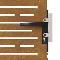 Cancello da Giardino 85x125 cm Acciaio Corten Design Quadrato 153246