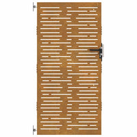 Cancello da Giardino 85x175 cm Acciaio Corten Design Quadrato 153248