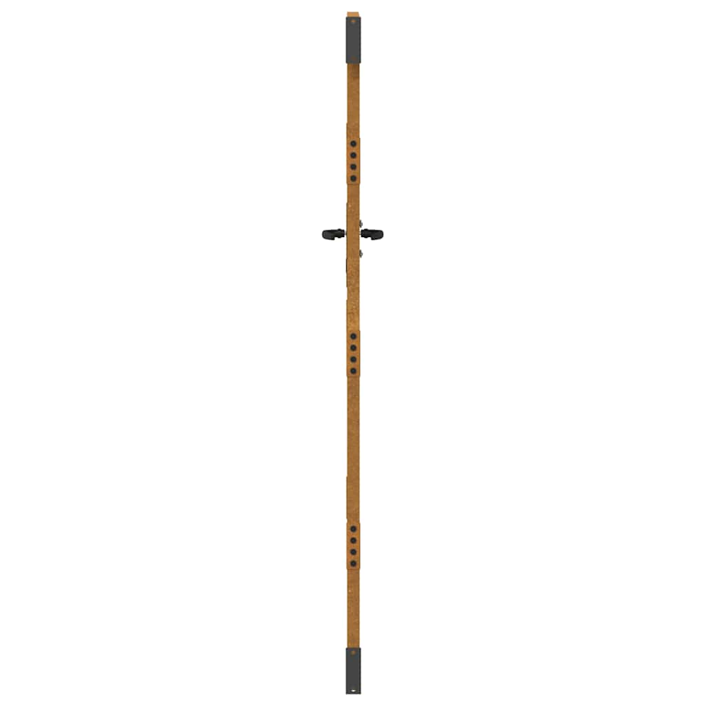 Cancello da giardino-Porta da giardino 85x175 cm Acciaio Corten Design Quadrato