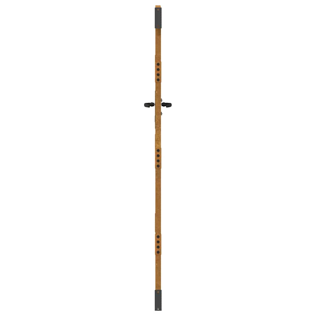 Cancello da Giardino 85x175 cm Acciaio Corten Design Quadrato 153248