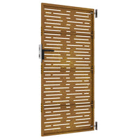 Cancello da giardino-Porta da giardino 85x175 cm Acciaio Corten Design Quadrato