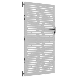 Cancello da Giardino 85x200 cm Acciaio Corten Design Quadrato 153249