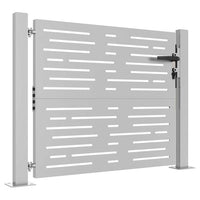 Cancello da Giardino 105x80m in Acciaio Corten Design Quadrato