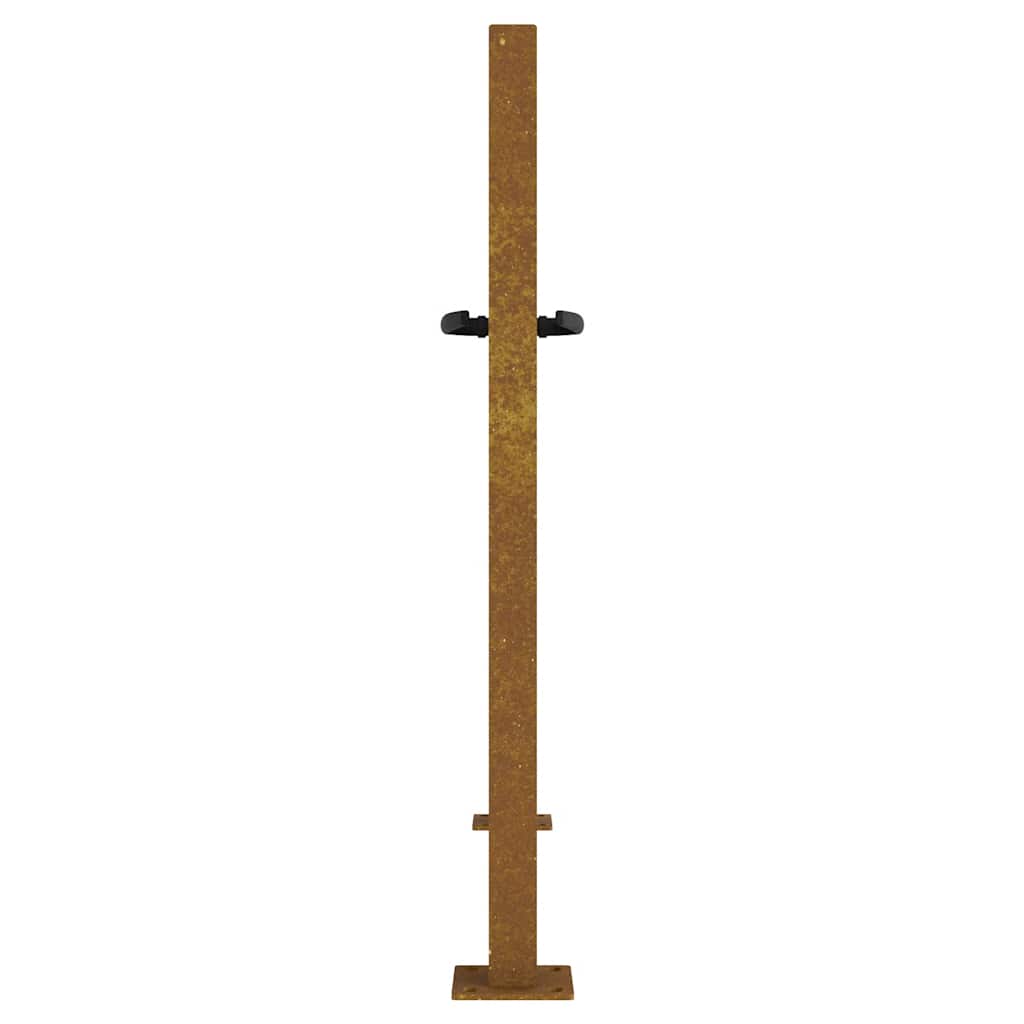 Cancello da Giardino 105x80m in Acciaio Corten Design Quadrato