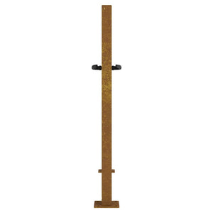 Cancello da Giardino 105x80m in Acciaio Corten Design Quadrato