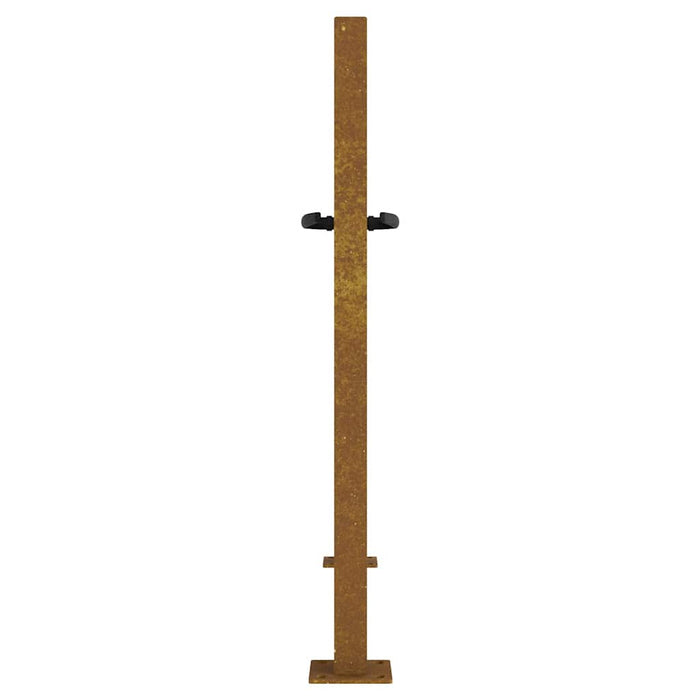 Cancello da Giardino 105x80m in Acciaio Corten Design Quadrato