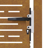 Cancello da Giardino 105x80m in Acciaio Corten Design Quadrato